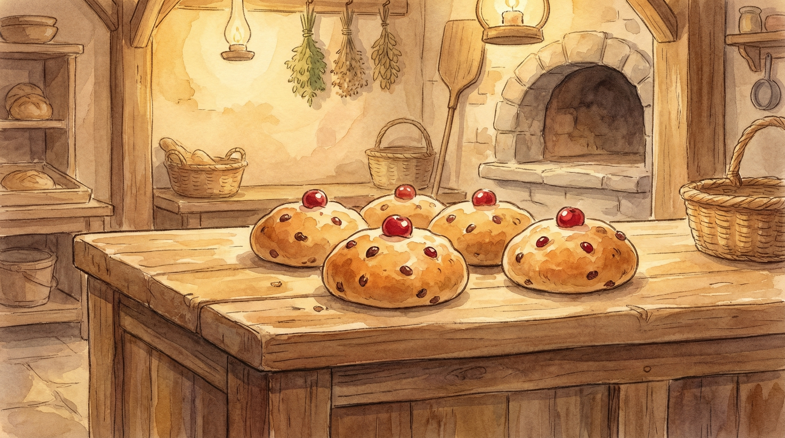 Five Currant Buns
