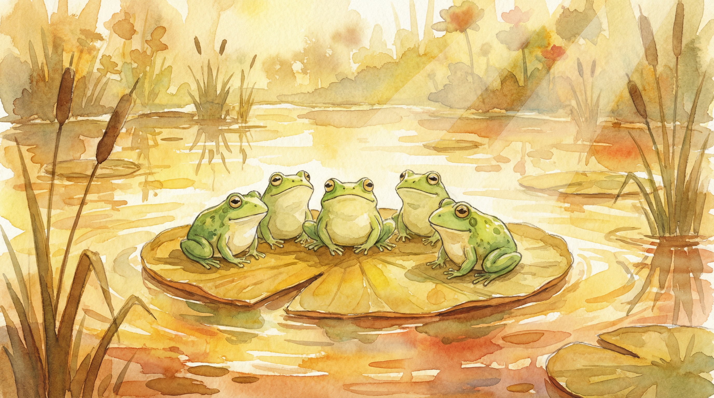 Five Little Frogs on a Lily