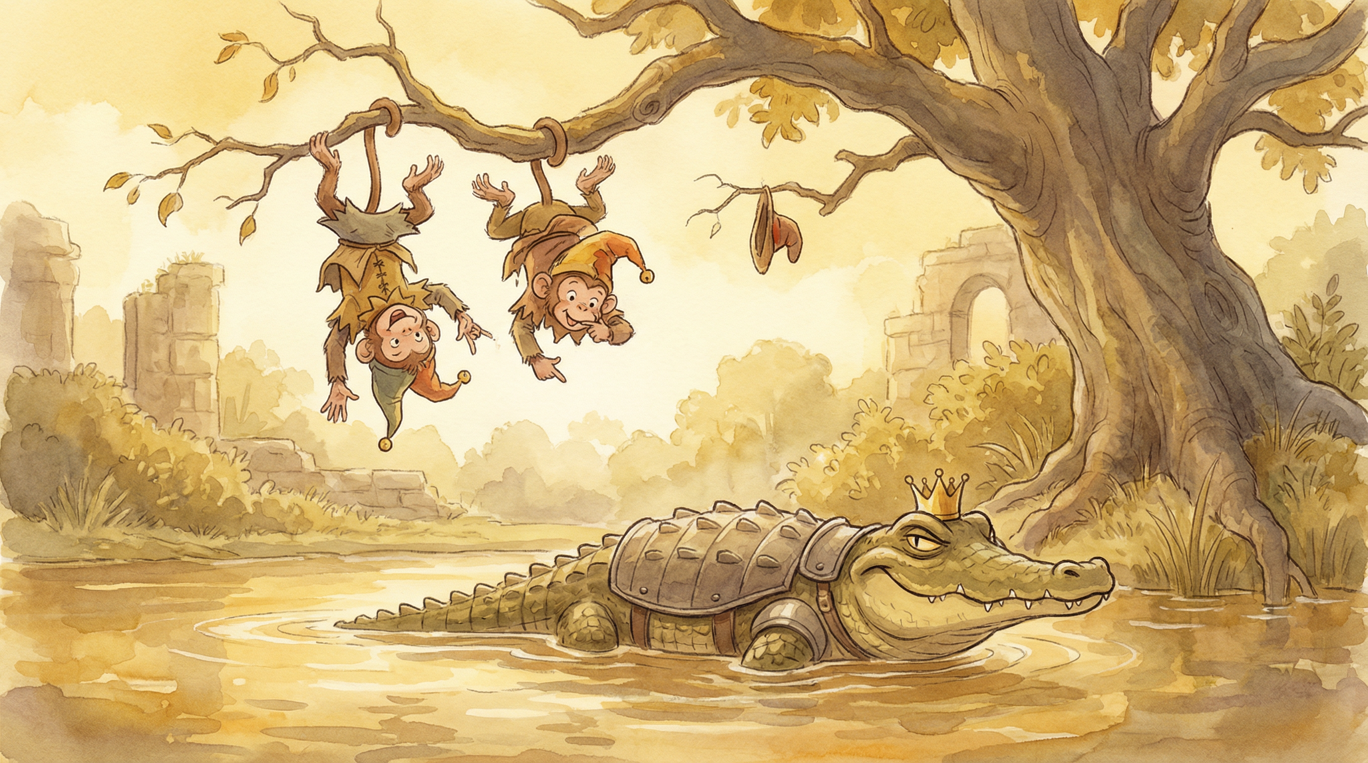 Three Little Monkeys Swinging in a Tree